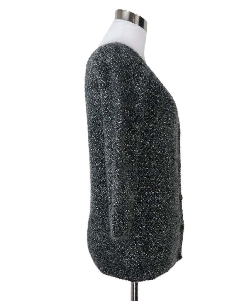 Prada Charcoal Mohair Cardigan Sweater 1