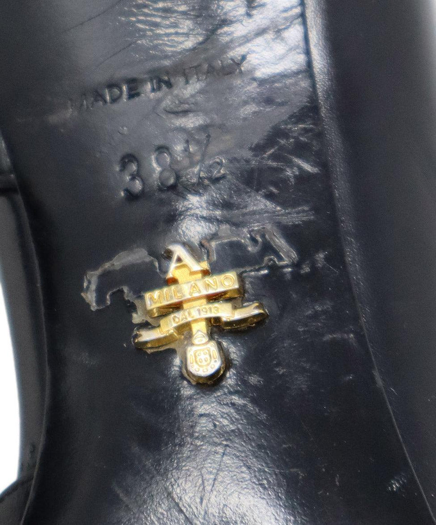 Prada Black Leather Heels 6
