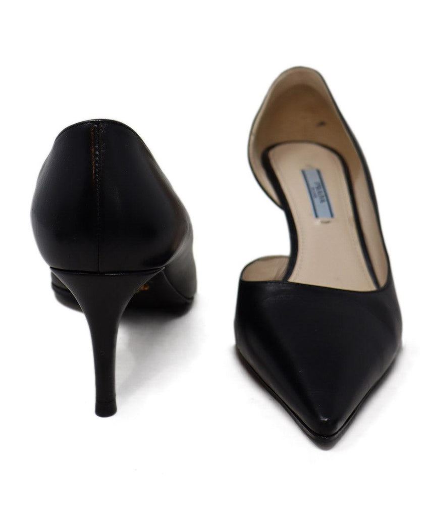 Prada Black Leather Heels 2