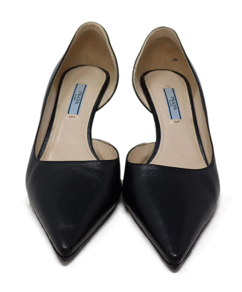 Prada Black Leather Heels 3