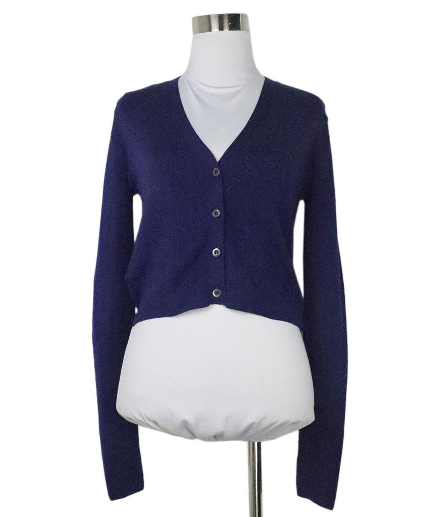 Prada Blue Cashmere & Silk Cardigan 