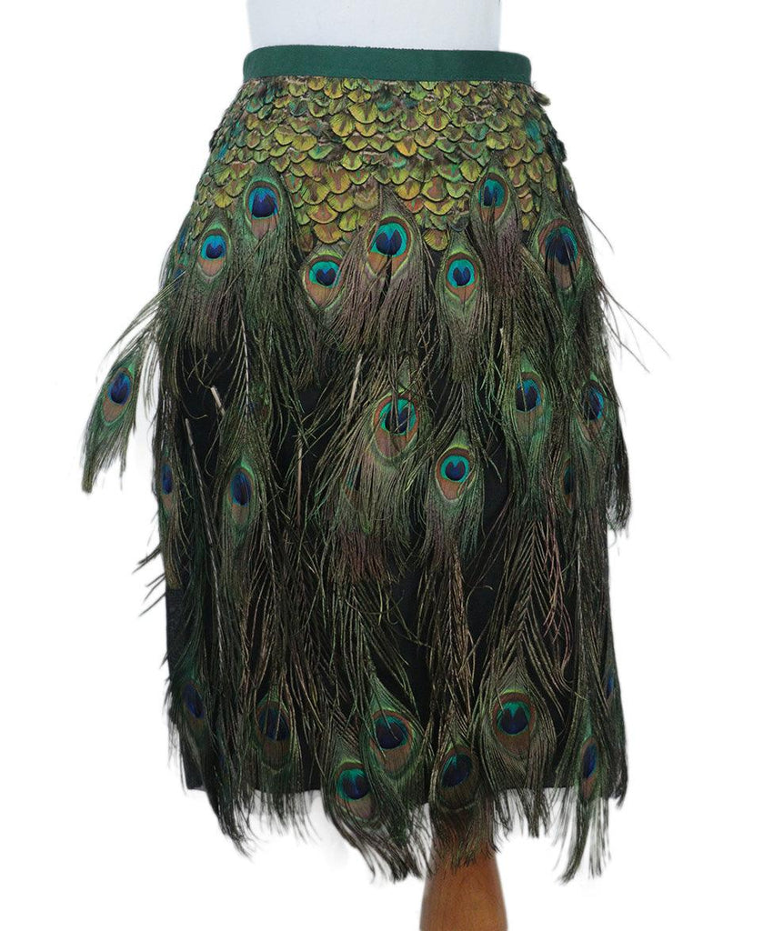 Prada Peacock Feather Skirt 