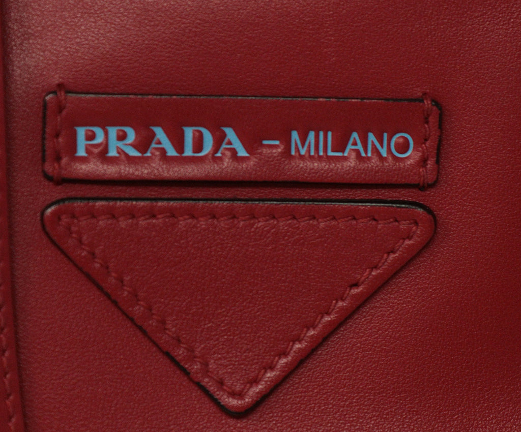  Prada Red Leather Handbag 8