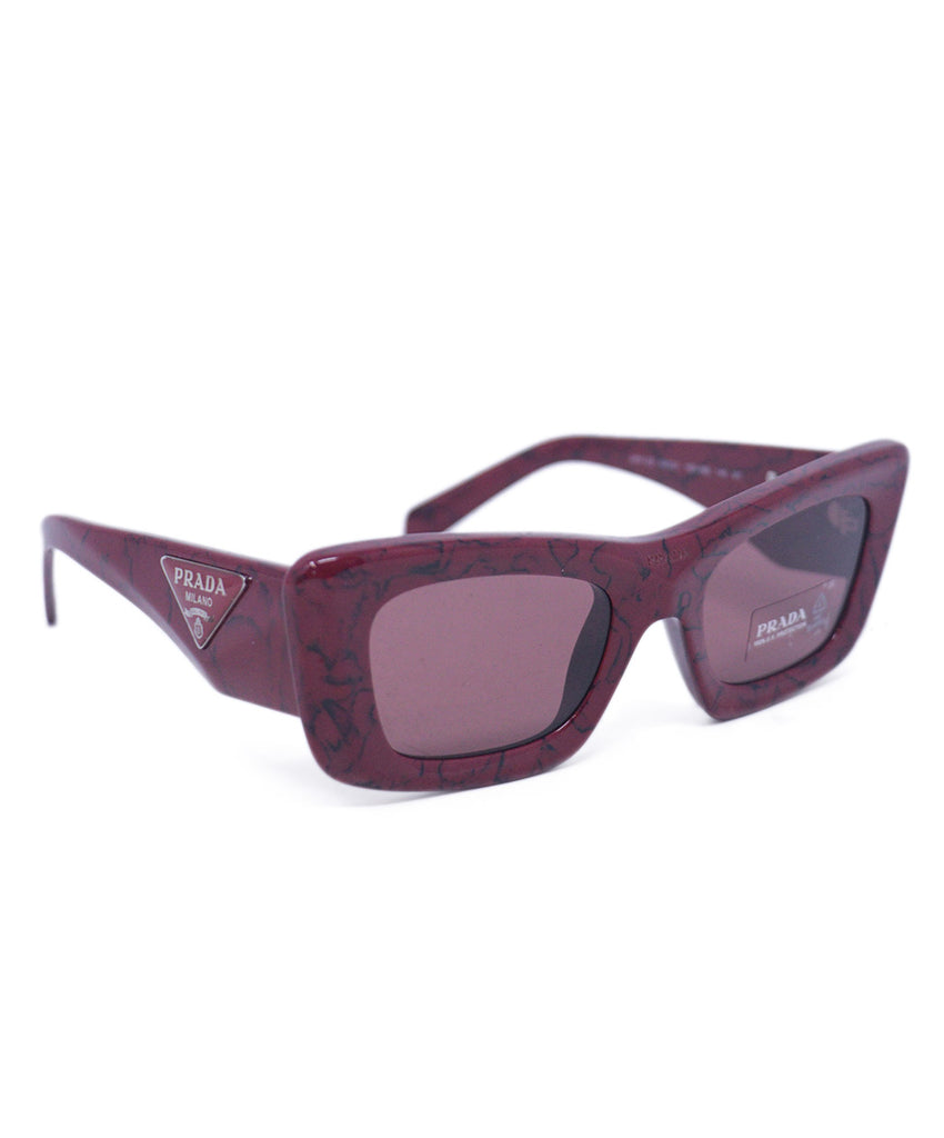 Prada Red & Black Print Sunglasses 