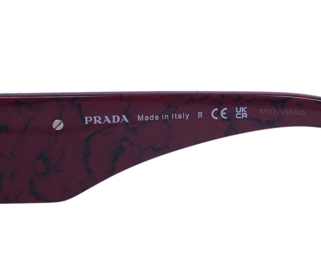 Prada Red & Black Print Sunglasses 6