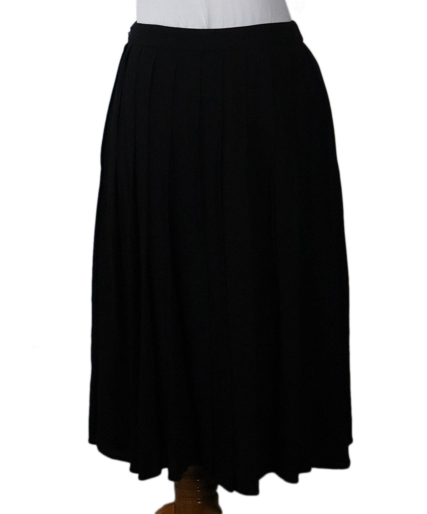 Prada Black Pleated Skirt 2