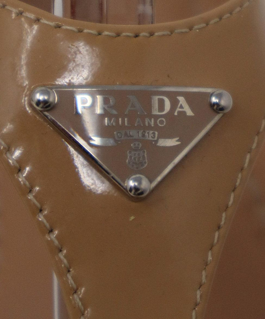 Prada Sport Tan Patent Leather Sandals 5