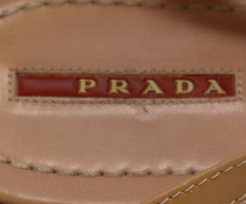 Prada Sport Tan Patent Leather Sandals 4
