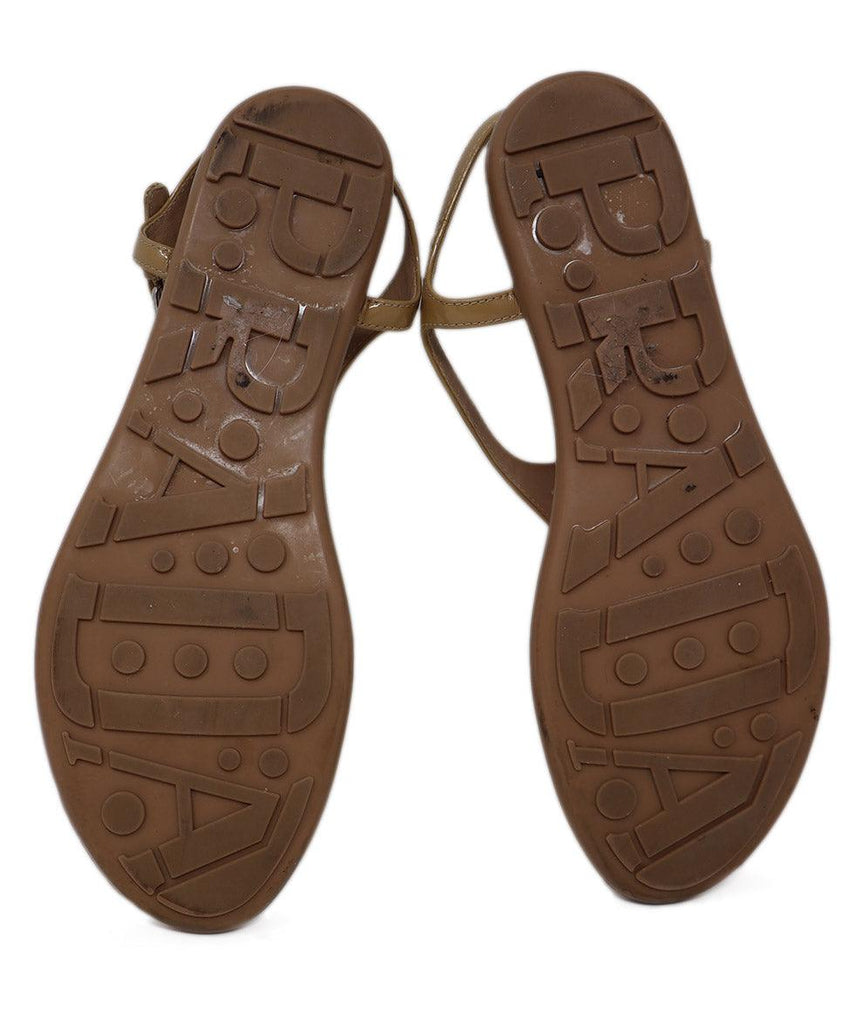Prada Sport Tan Patent Leather Sandals 3