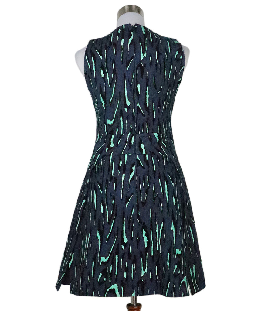 Proenza Schouler Navy & Green Print Dress 2