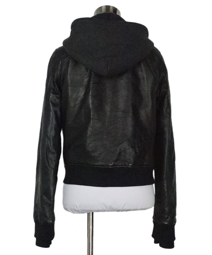 R13 Black Leather & Knit Jacket 2