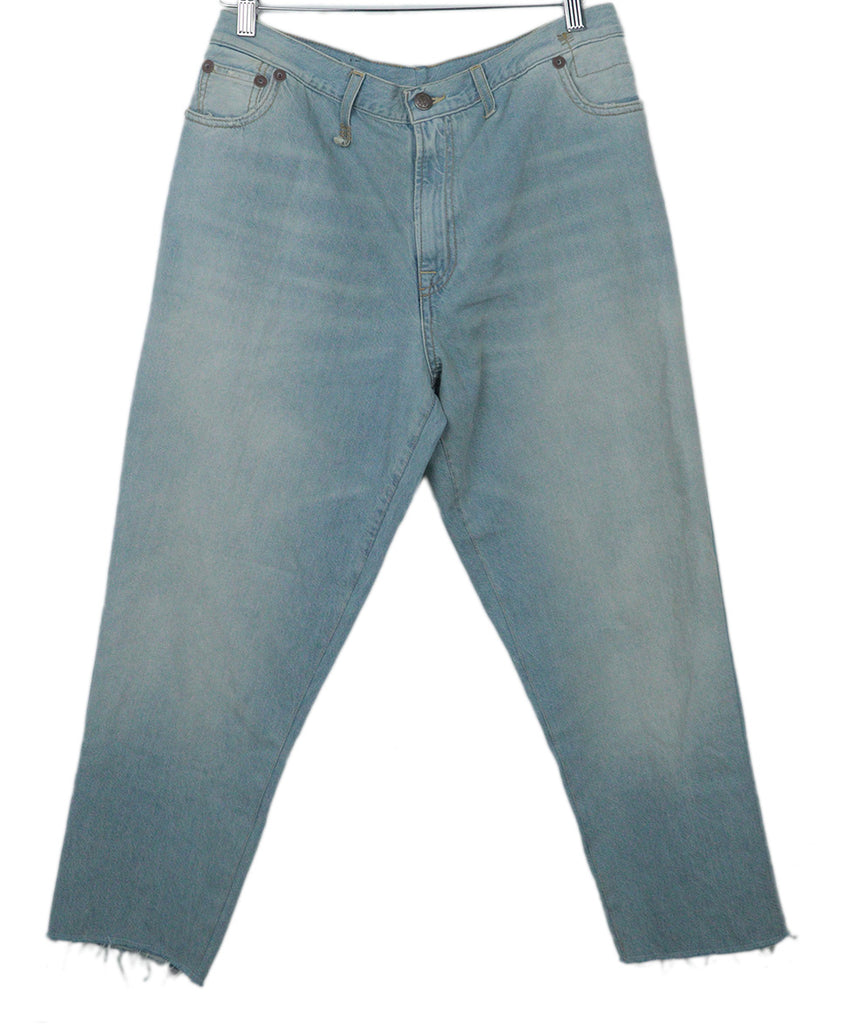 R13 Distressed Light Blue Jeans 