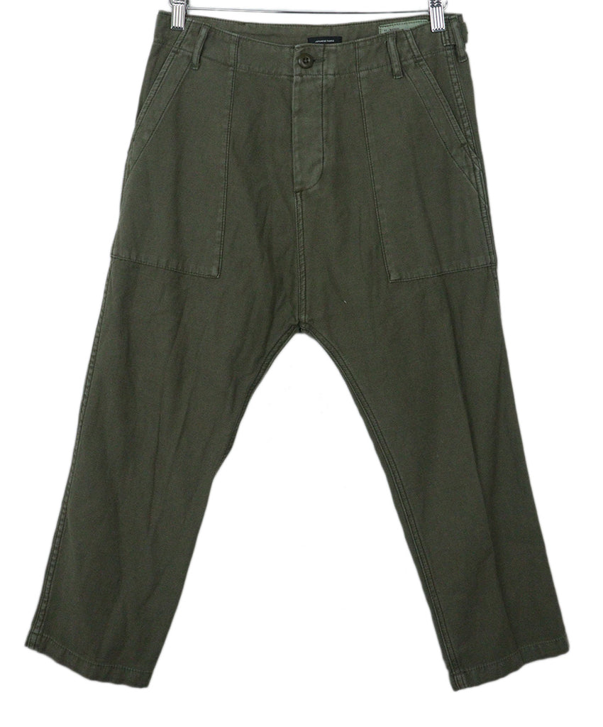 R13 Olive Green Cotton Pants 