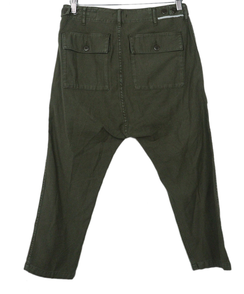 R13 Olive Green Cotton Pants 1