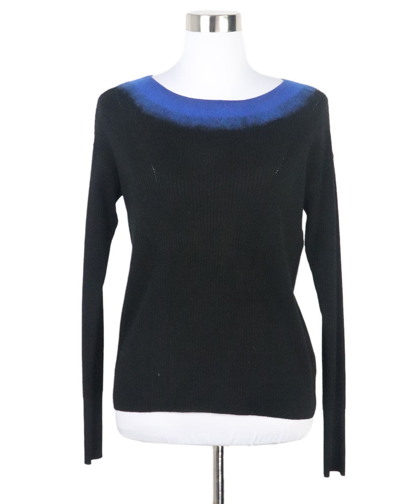 Rag & Bone Black & Blue Wool Sweater 