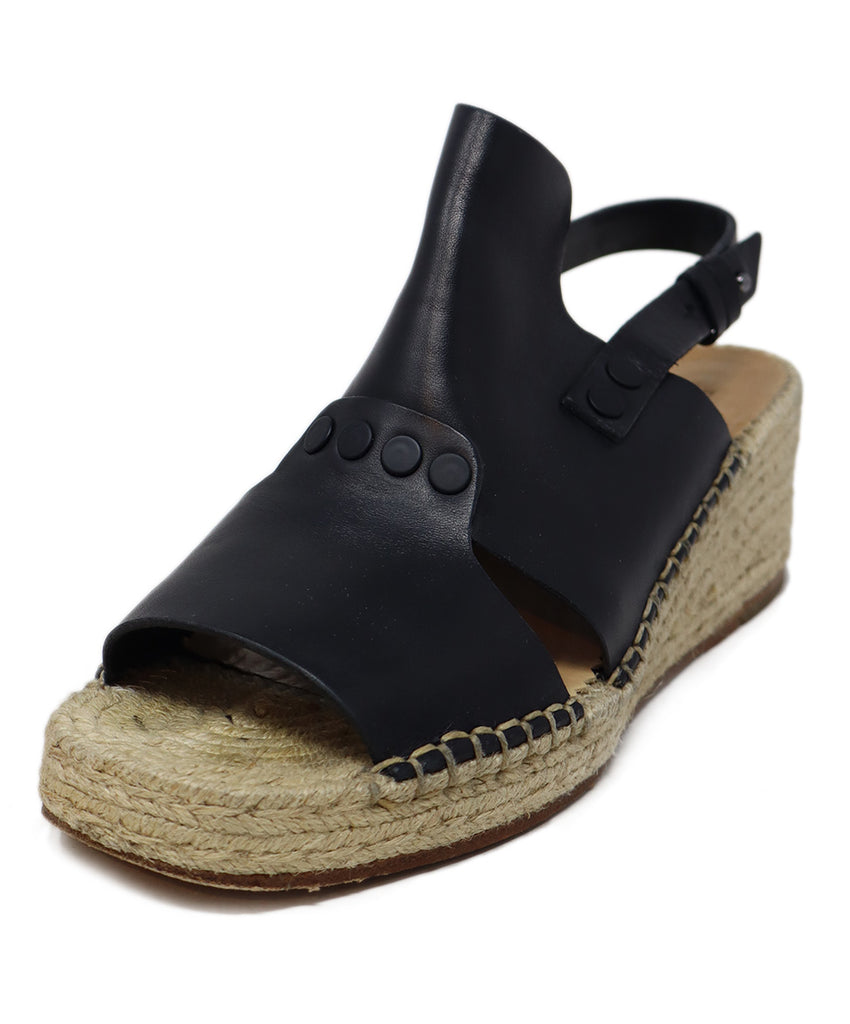 Rag & Bone Black Leather Espadrilles 