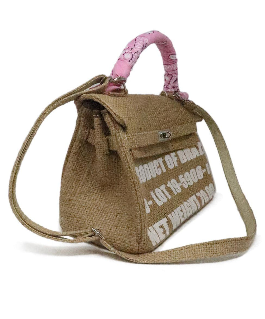 Raina's Rocks Tan Burlap Bandana Tote 1