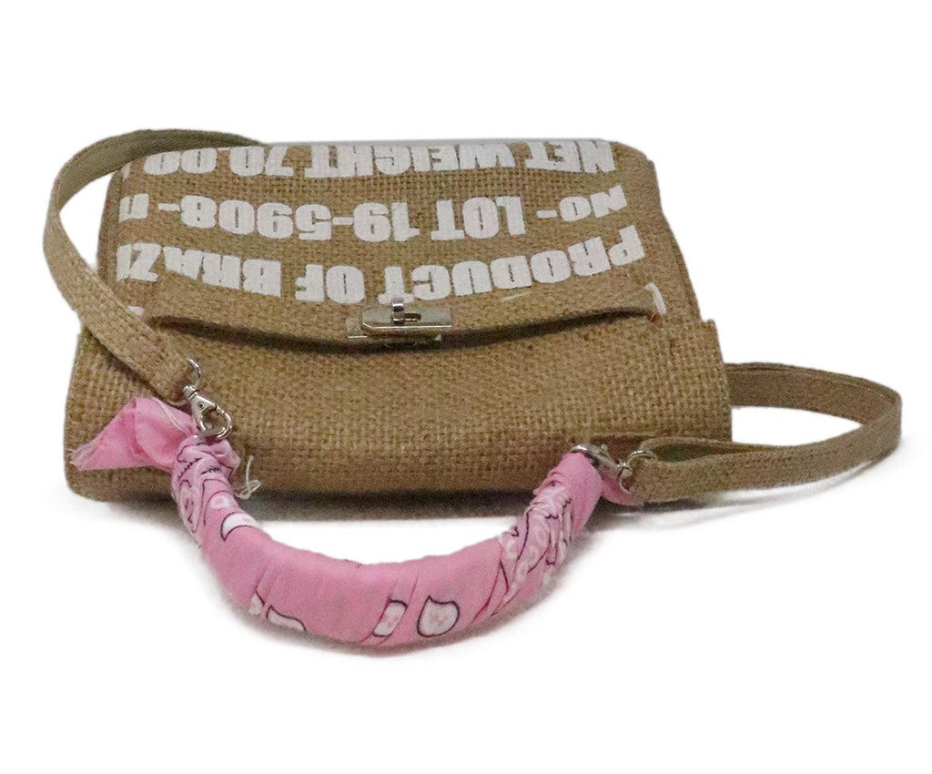 Raina's Rocks Tan Burlap Bandana Tote 4