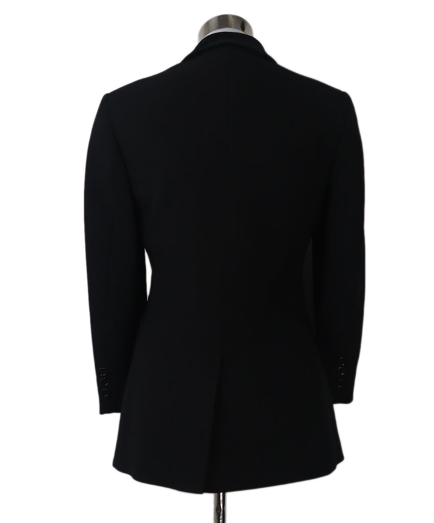 Ralph Lauren Black Wool & Velvet Trim Blazer 2