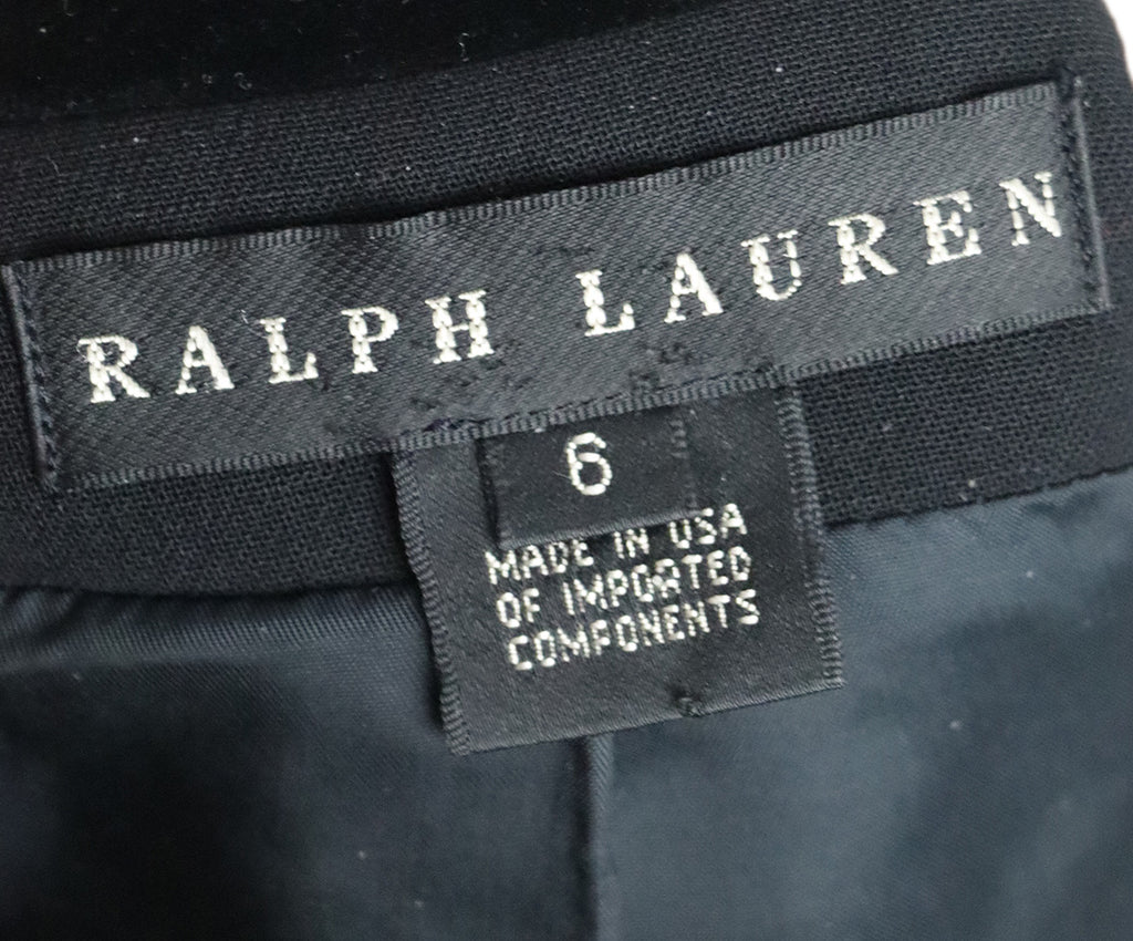 Ralph Lauren Black Wool & Velvet Trim Blazer 3