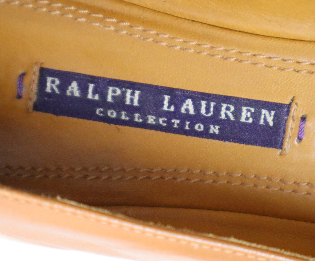 Ralph Lauren Neutral Tan Leather Flats 5