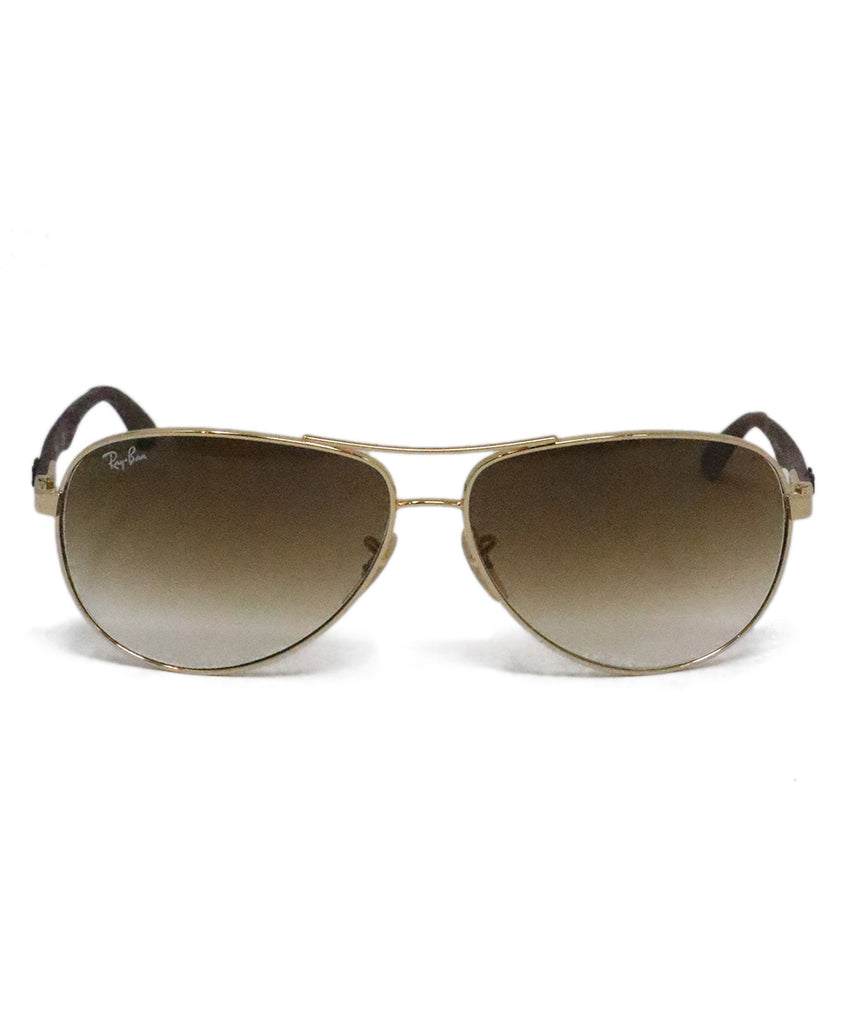 Rayban Gold Metal Sunglasses 