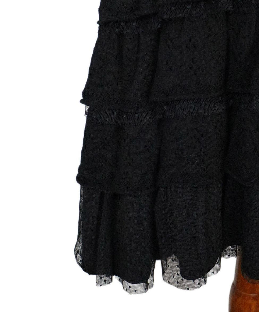 Red Valentino Black Ruffle Tiered Dress 5