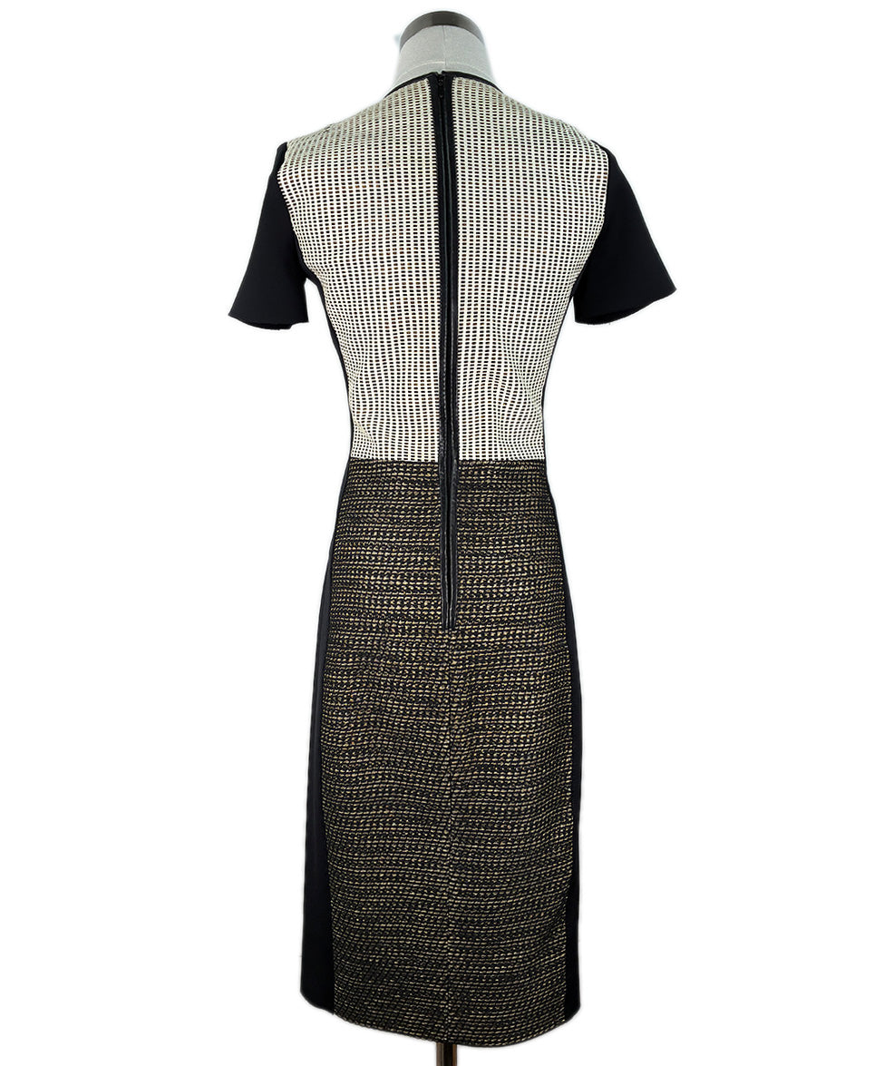 Reed Krakoff Black Perforated Leather Dress sz 2