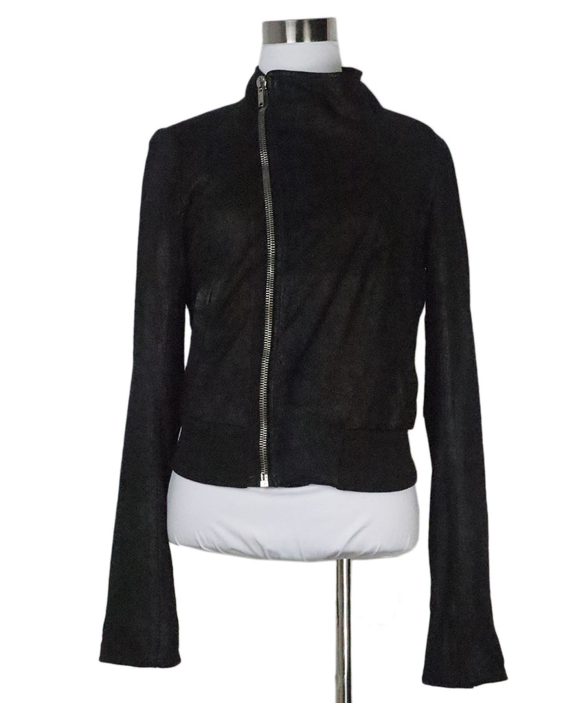 Rick Owens Black Suede Jacket 