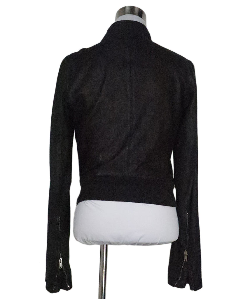 Rick Owens Black Suede Jacket 2