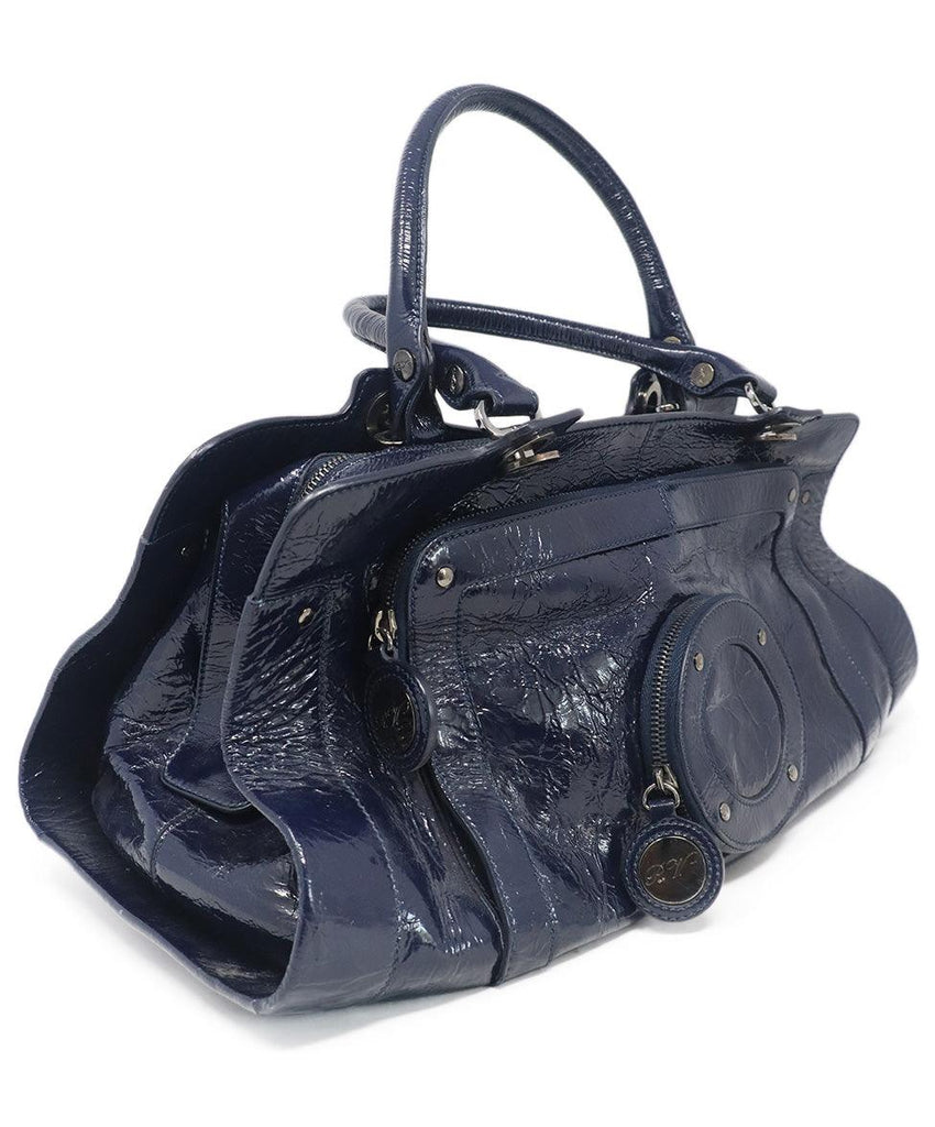 Roger Vivier Navy Patent Leather Tote 1