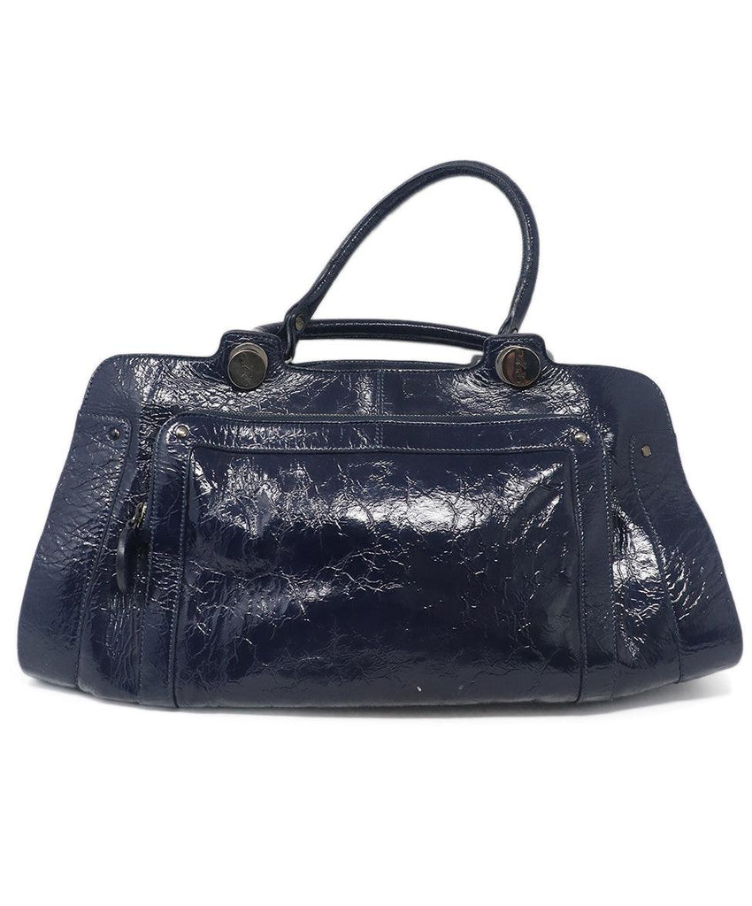 Roger Vivier Navy Patent Leather Tote 2