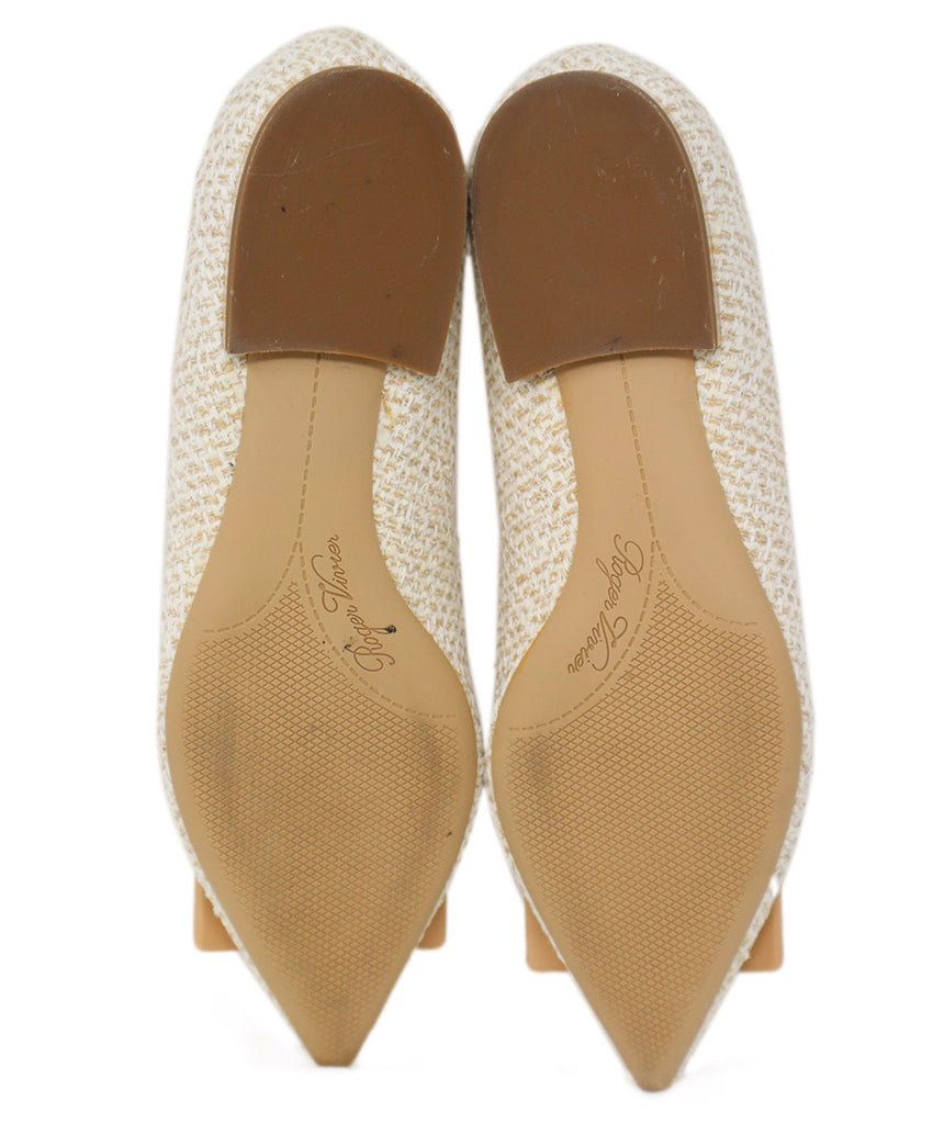 Roger Vivier Neutral Tweed Flats 4