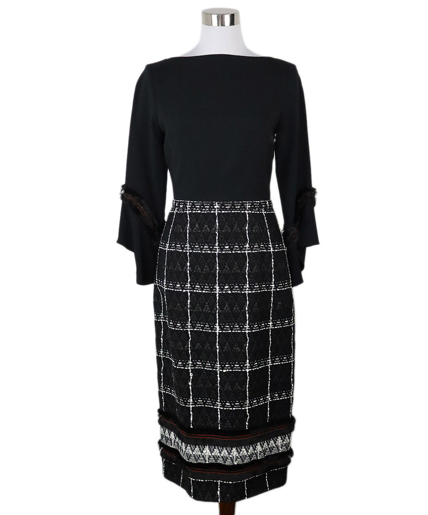 Roland Mouret B&W Wool Dress 