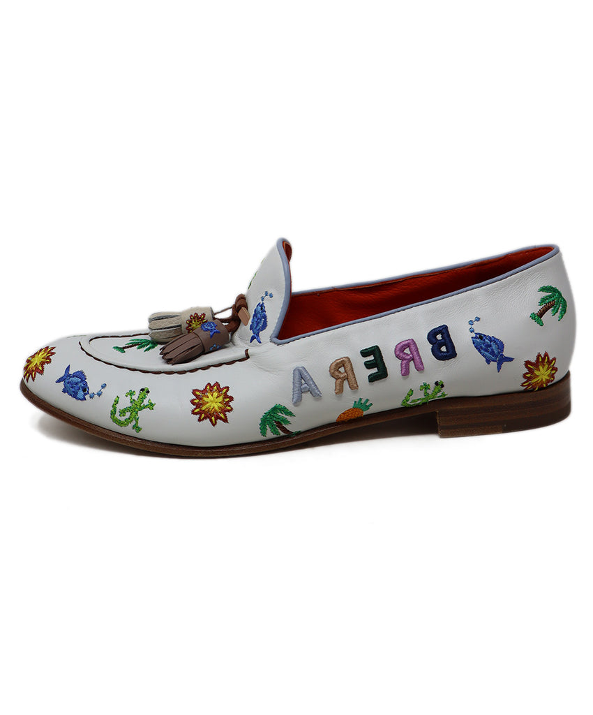 Rossetti White & Multicolored Embroidered Flats 1