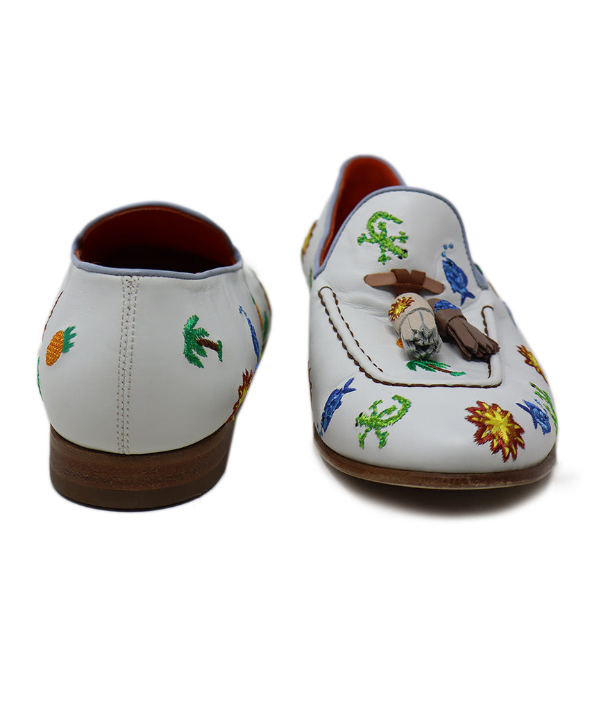 Rossetti White & Multicolored Embroidered Flats 2