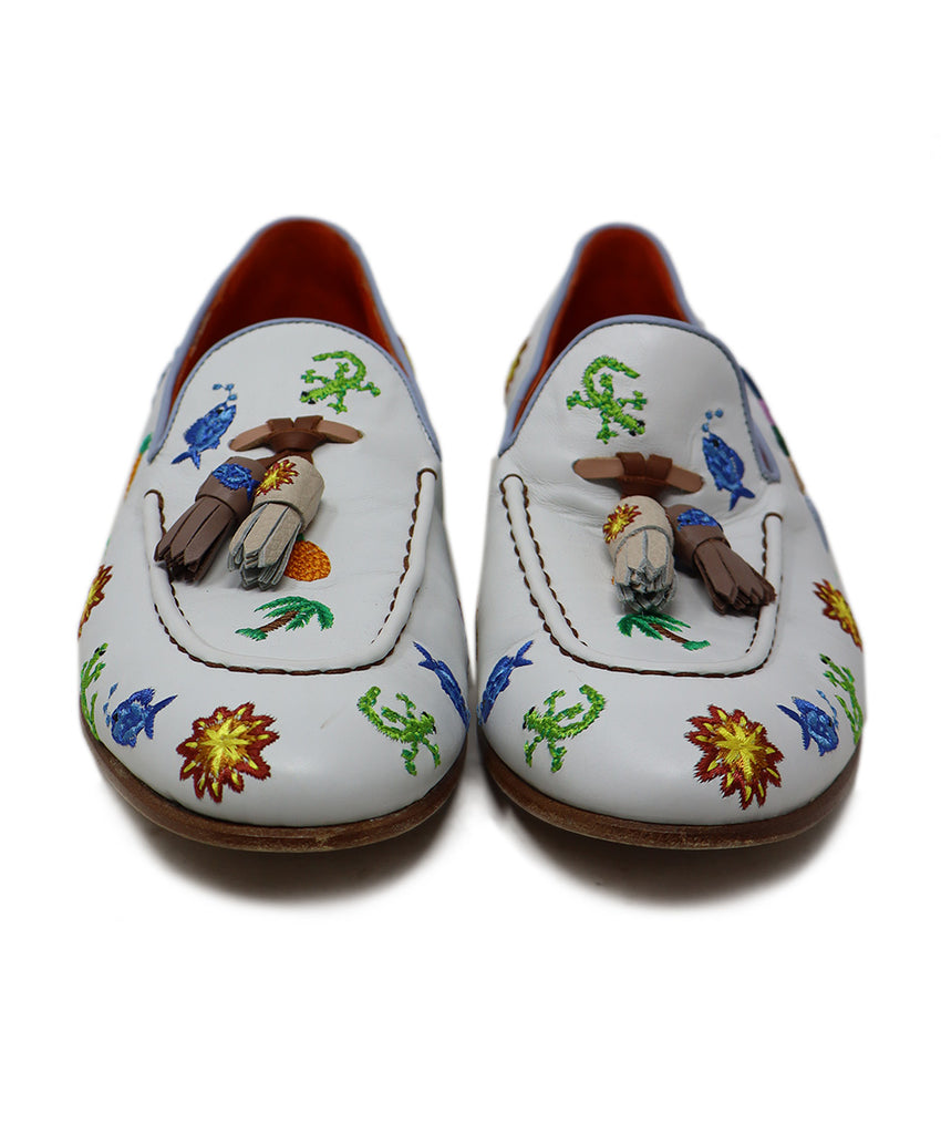 Rossetti White & Multicolored Embroidered Flats 3