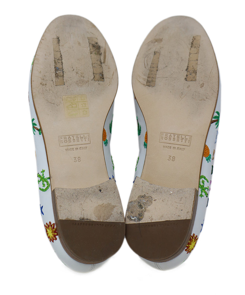 Rossetti White & Multicolored Embroidered Flats 4