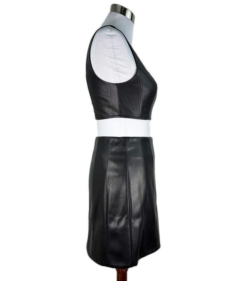 leather jumper dress Black Overall lasting leather STAUD Black Vegan Leather 2