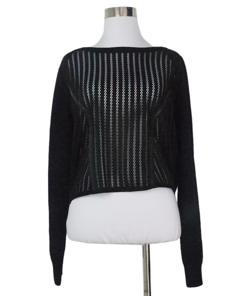 Sachin & Babi Black Wool Cutout Sweater 