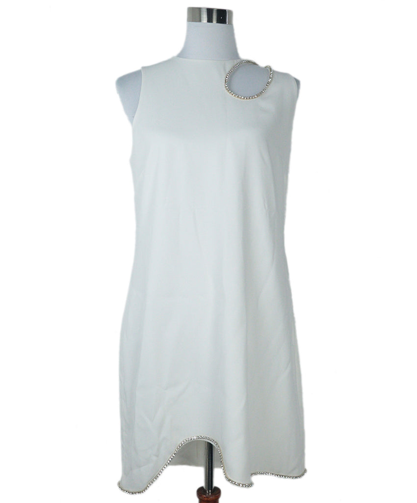 Sachin & Babi White Rhinestone Trim Dress 