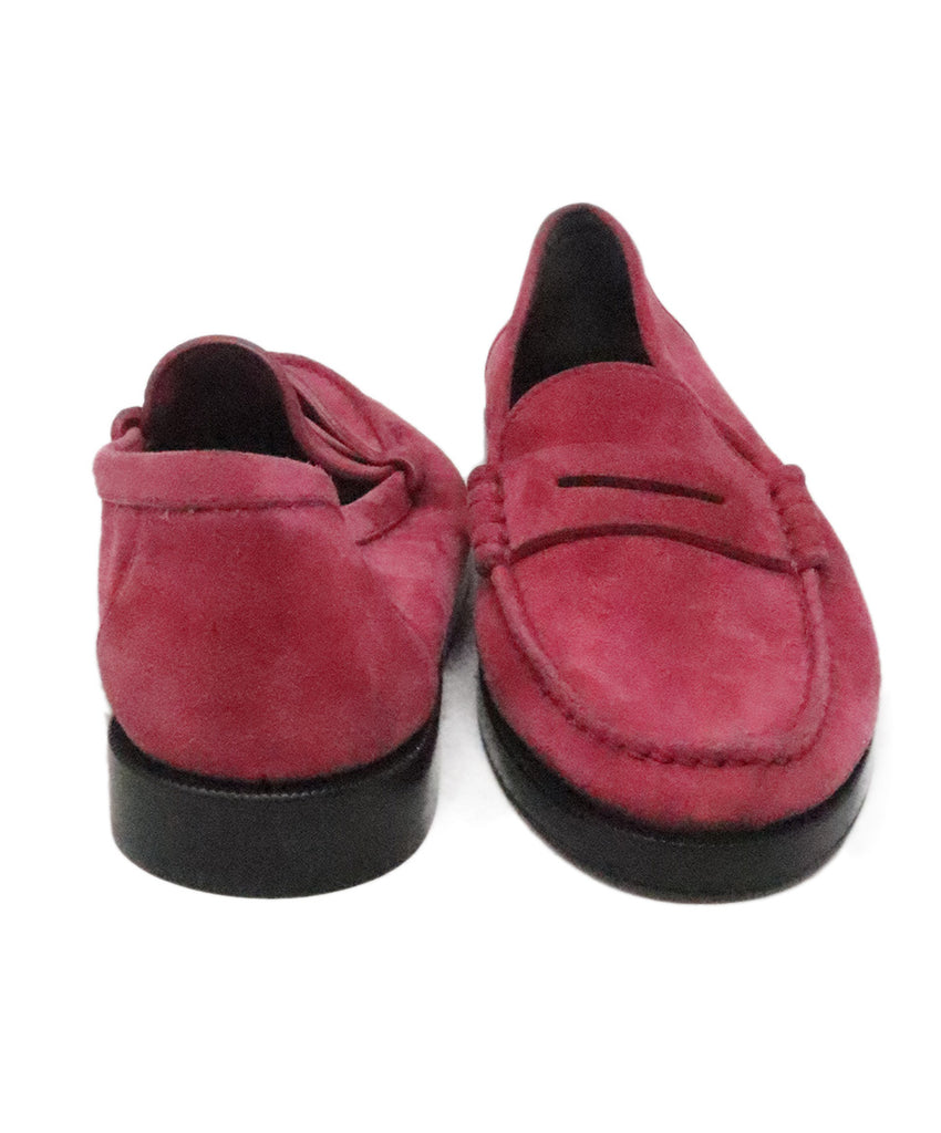 Saint Laurent Pink Suede Loafers 2