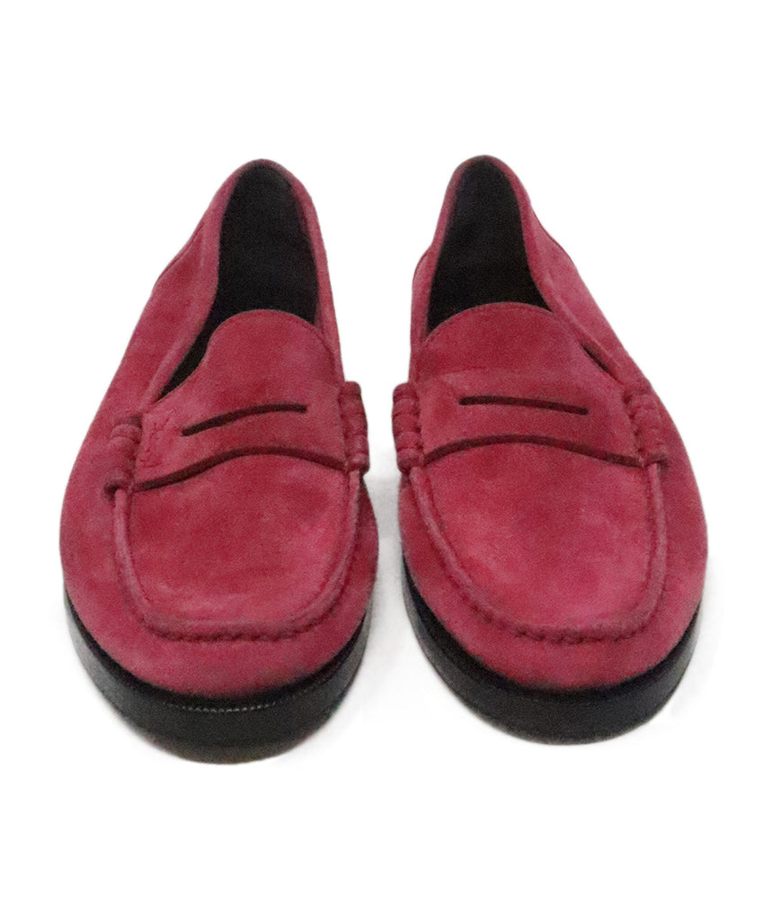 Saint Laurent Pink Suede Loafers 3