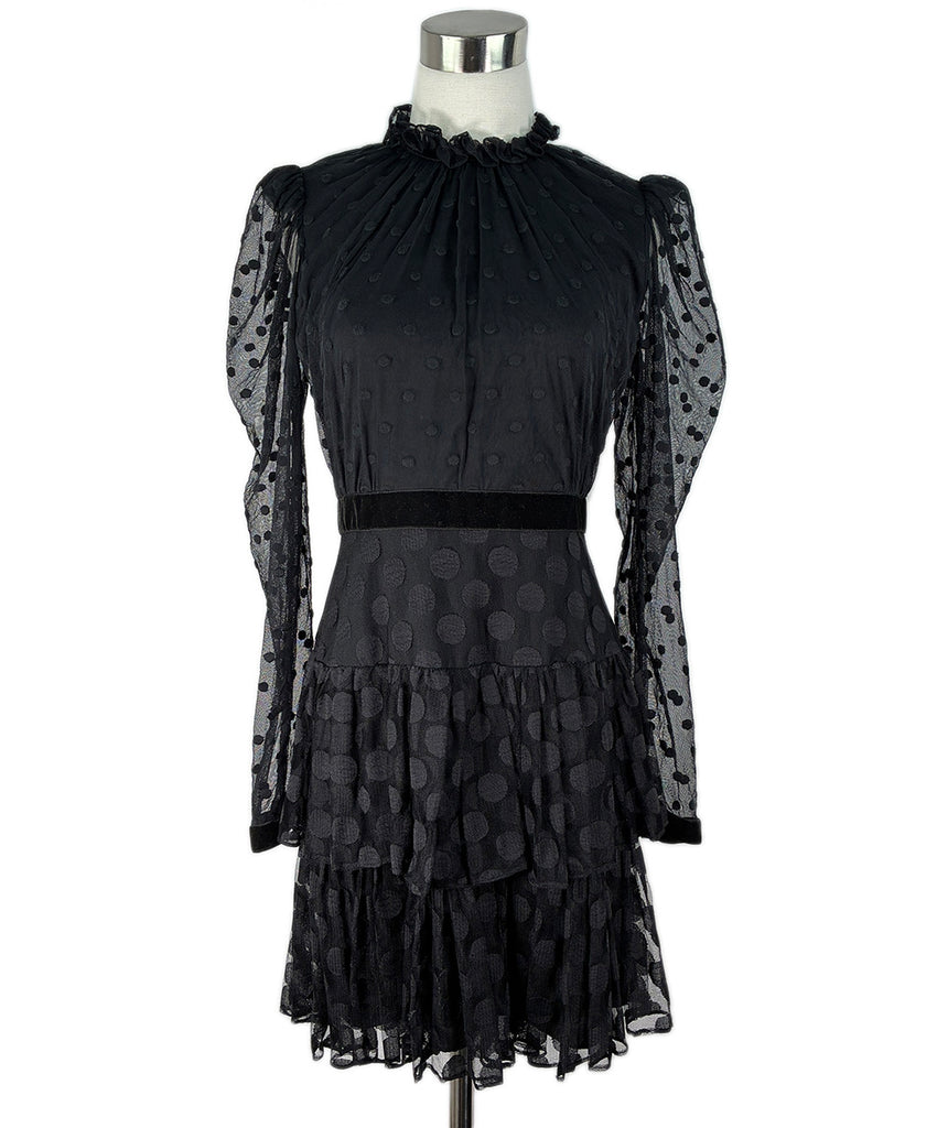 Saloni Mesh Longsleeve Mini Dress sz 4