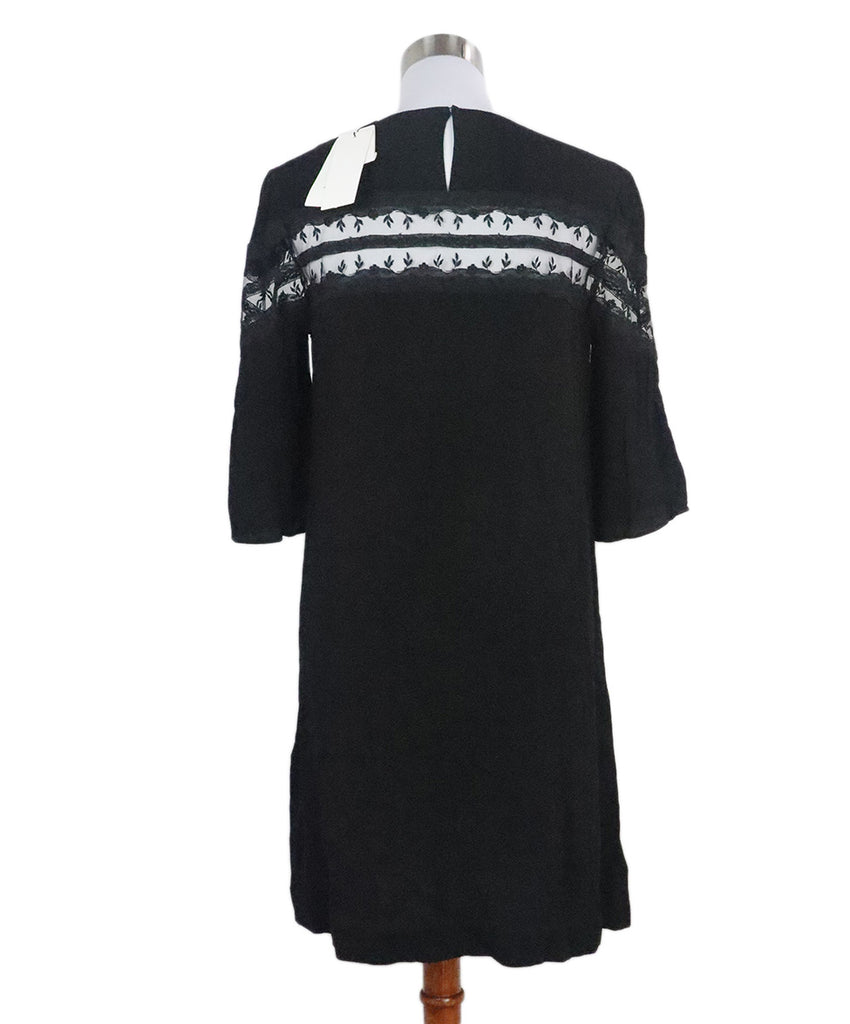 Sandro Black Lace Trim Dress 2