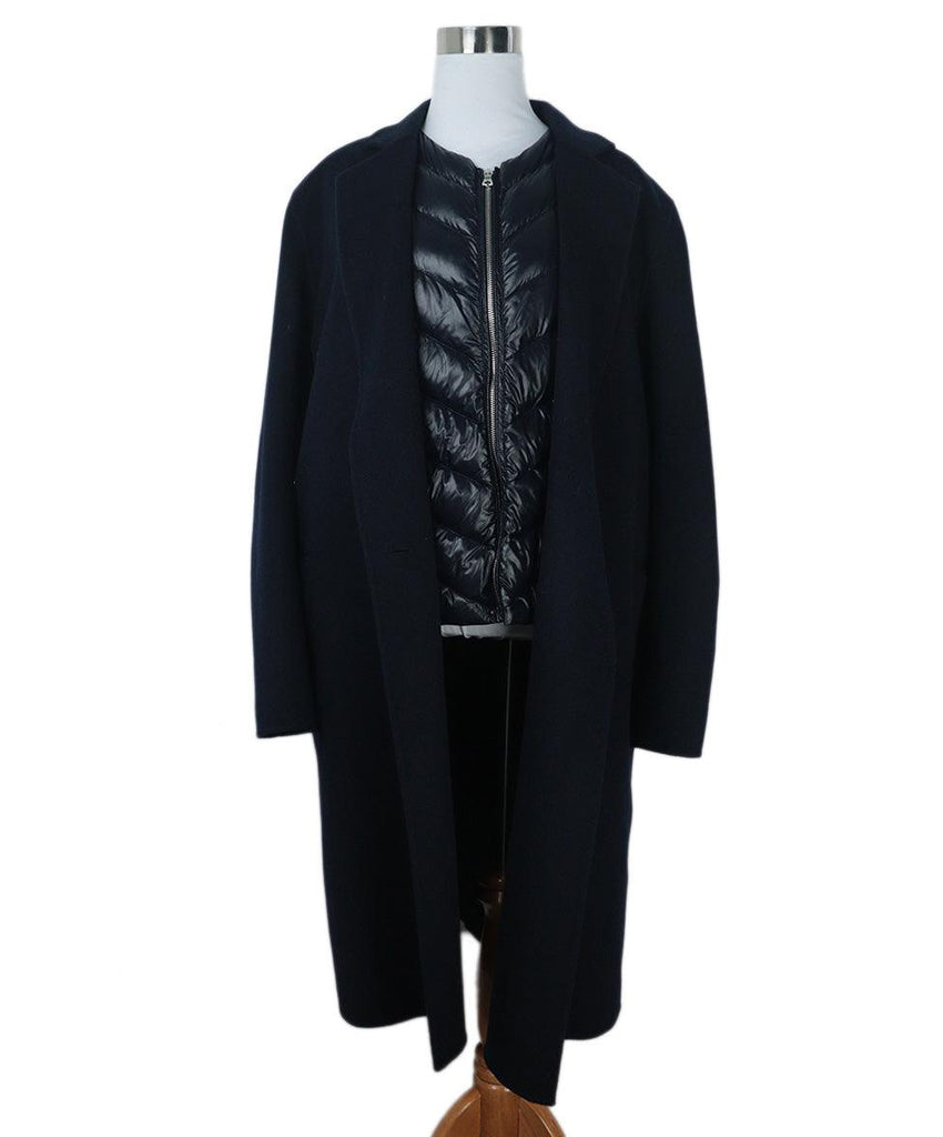 Sandro Navy Wool Coat 