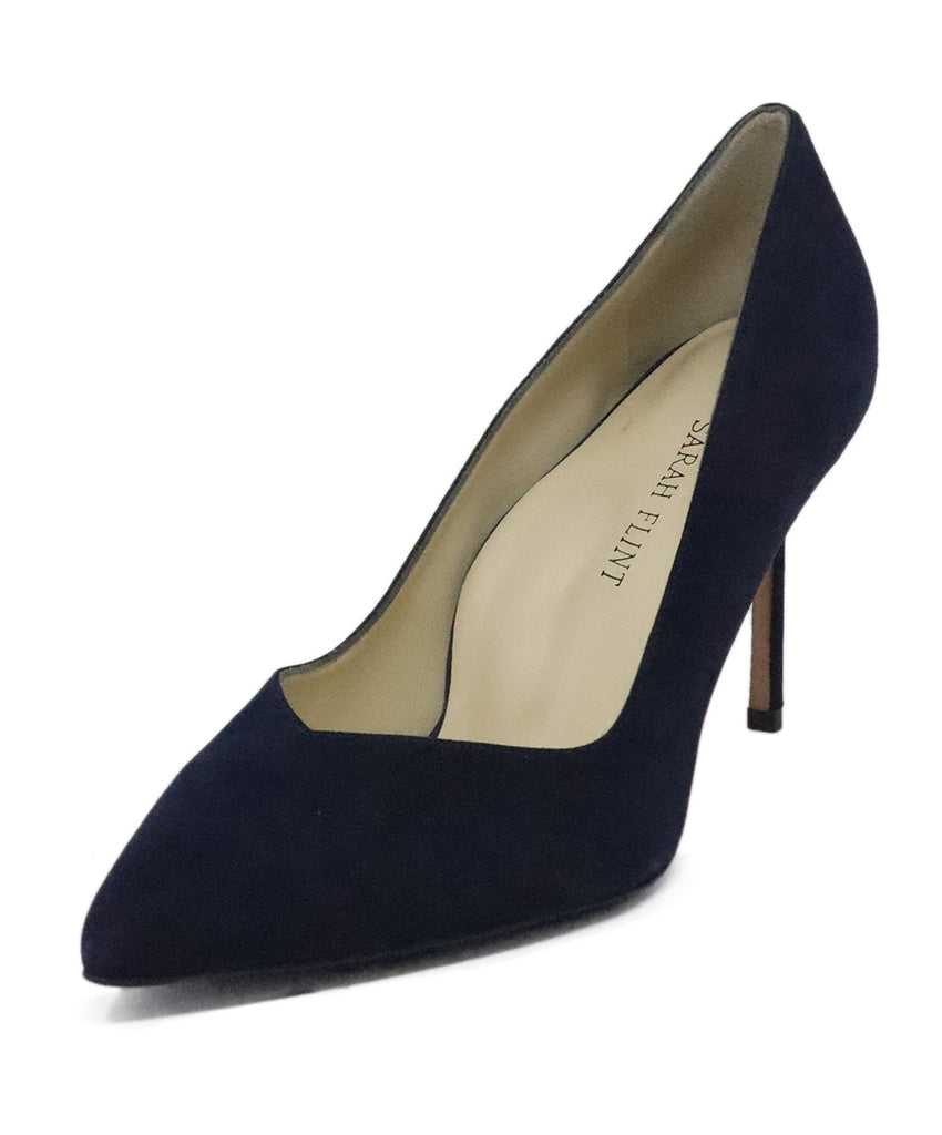 Sarah Flint Navy Suede Heels 