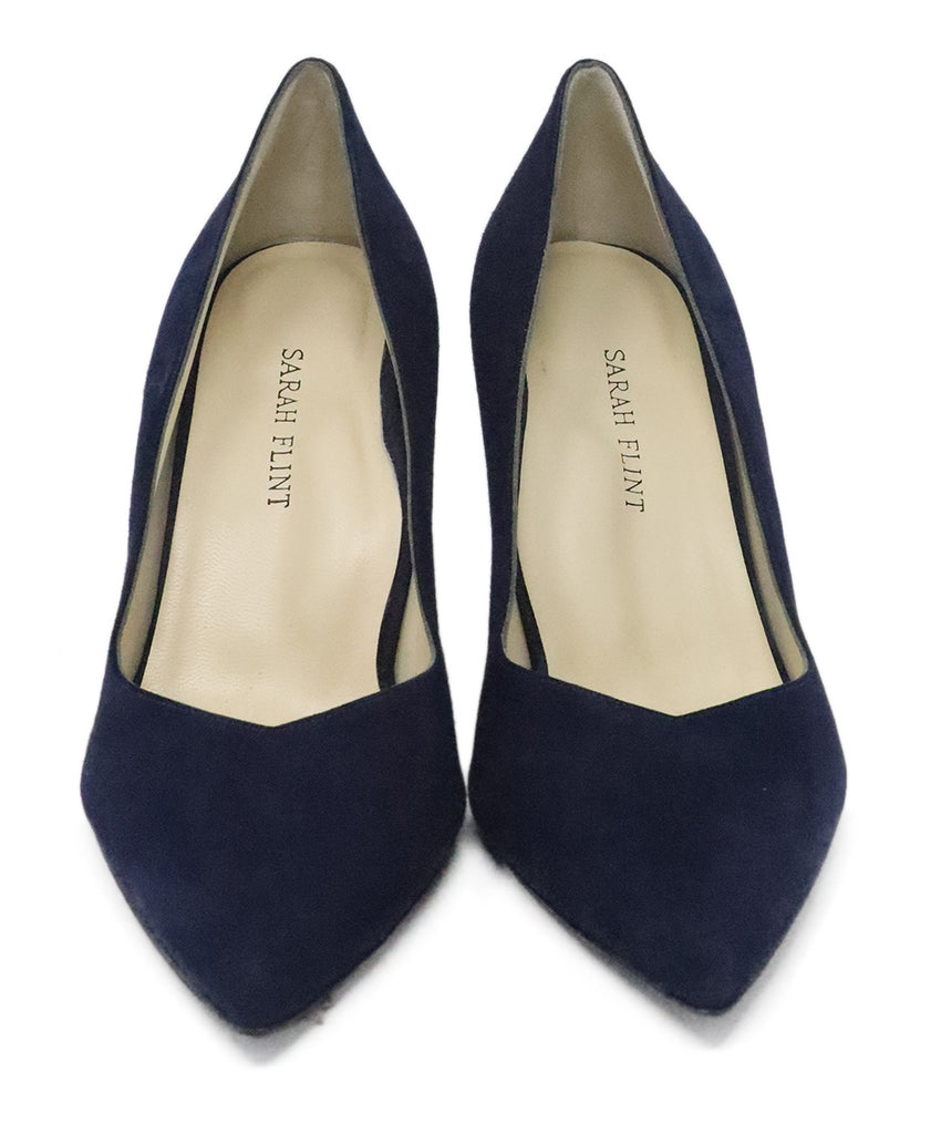 Sarah Flint Navy Suede Heels 3