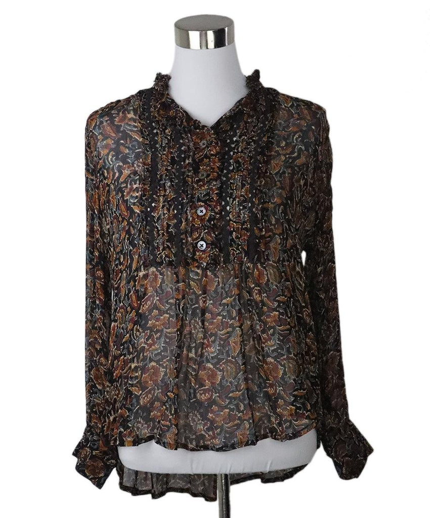 Sea Dark Floral Blouse 