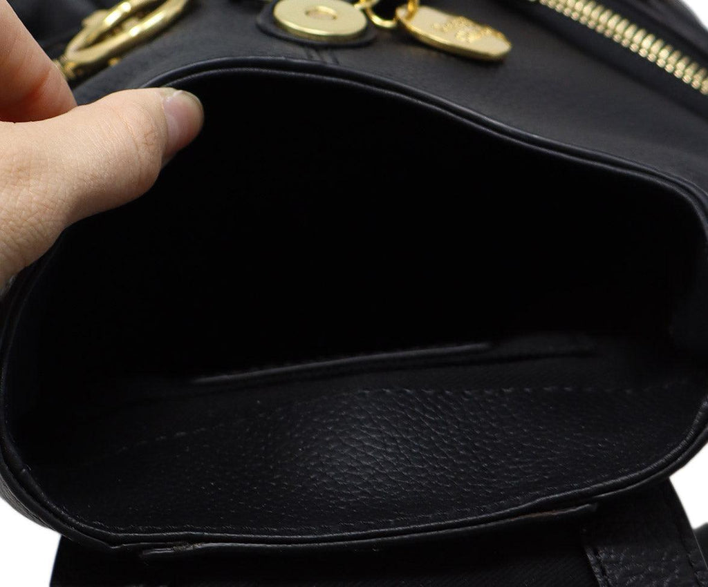 See By Chloe Black Leather & Gold Studded Backpack 5